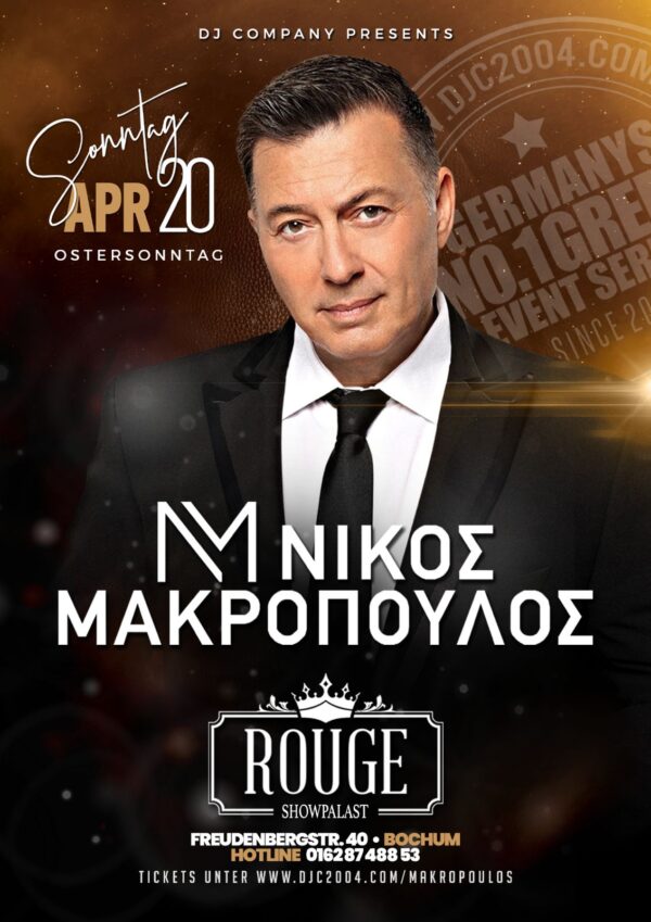 20.04.2025 - Nikos Makropoulos Live - Rouge Showpalast